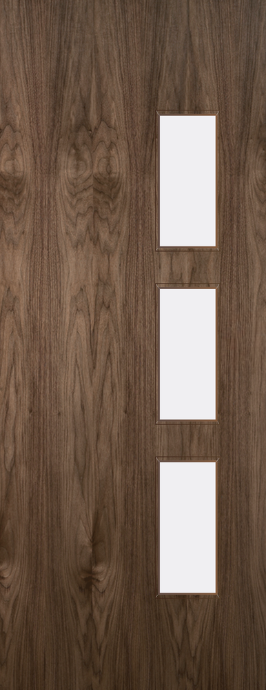 Walnut Veneer - 28G - Glazed Door (FD30)