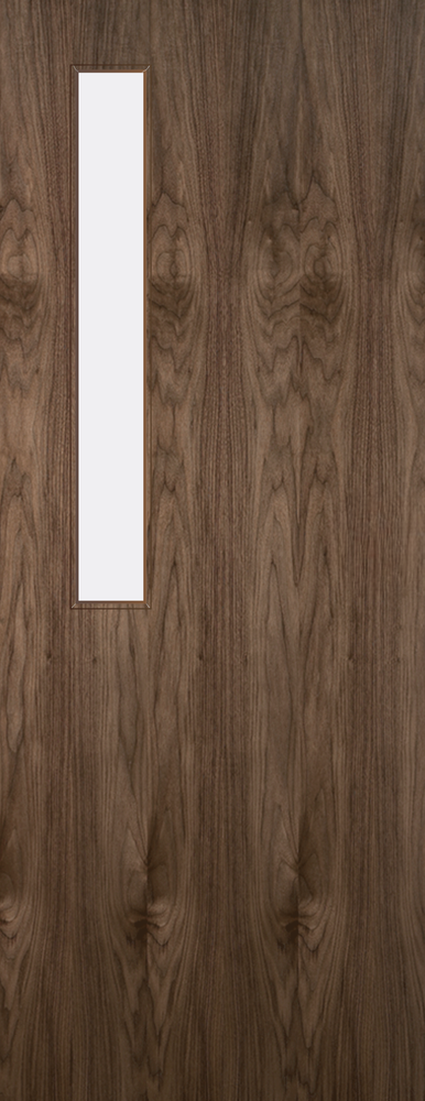 Walnut Veneer - 7G - Glazed Door (FD30)