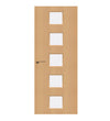 Beech Veneer - 10G - Glazed Fire Door FD60