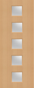 Beech Veneer - 10G - Glazed Door (FD30)