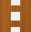 Sapele Veneer - 10G - Glazed Fire Door FD60