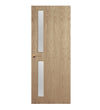 Oak Veneer - 16G - Glazed Door (FD30)