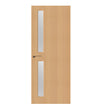 Beech Veneer - 16G - Glazed Door (FD30)