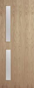Oak Veneer - 16G - Glazed Door (FD30)