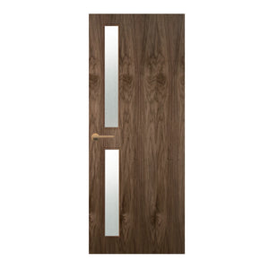 Walnut Veneer - 16G - Glazed Door (FD30)