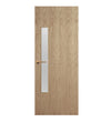 Oak Veneer - 18G - Glazed Door (FD30)
