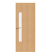 Beech Veneer - 18G - Glazed Fire Door FD60