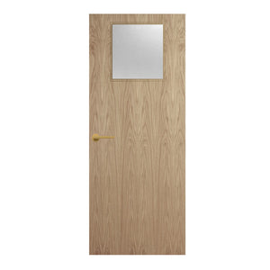 Oak Veneer - 1G - Glazed Door (FD30)
