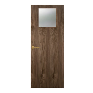 Walnut Veneer - 1G - Glazed Door (FD30)