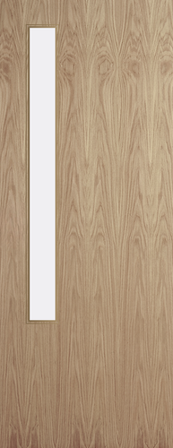 Oak Veneer - 20G - Glazed Door (FD30)