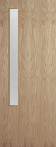 Oak Veneer - 20G - Glazed Door (FD30)