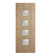 Oak Veneer - 22G - Glazed Door (FD30)
