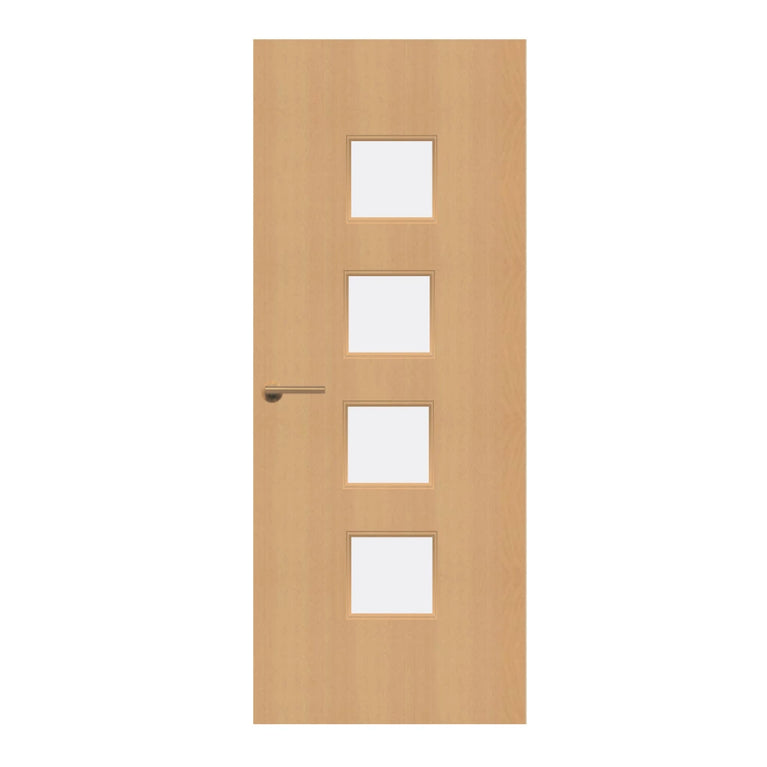 Beech Veneer - 22G - Glazed Door (FD30)