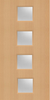 Beech Veneer - 22G - Glazed Fire Door FD60