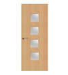 Beech Veneer - 22G - Glazed Door (FD30)