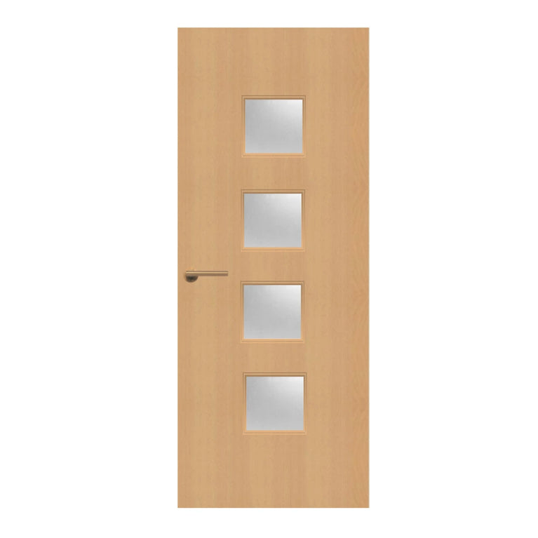 Beech Veneer - 22G - Glazed Door (FD30)