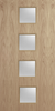 Oak Veneer - 22G - Glazed Door (FD30)