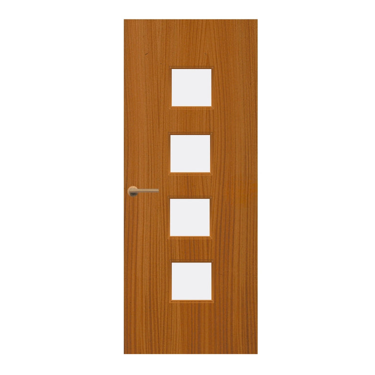 Sapele Veneer - 22G - Glazed Door (FD30)