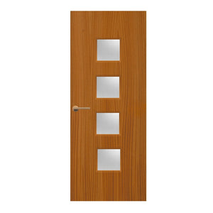 Sapele Veneer - 22G - Glazed Door (FD30)
