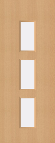 Beech Veneer - 23G - Glazed Door (FD30)
