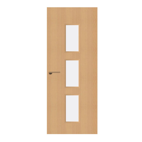 Beech Veneer - 23G - Glazed Door (FD30)