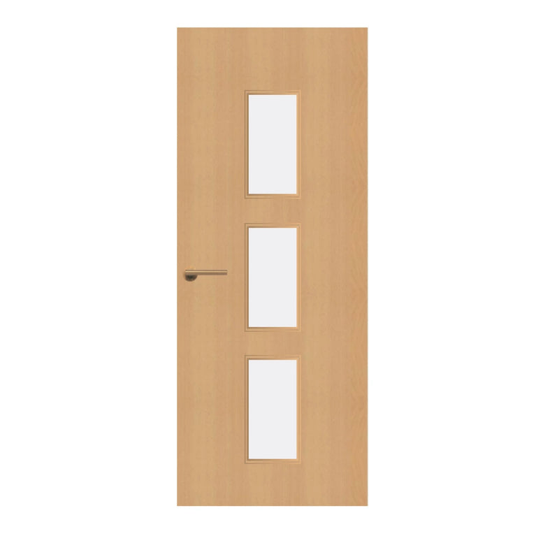 Beech Veneer - 23G - Glazed Door (FD30)