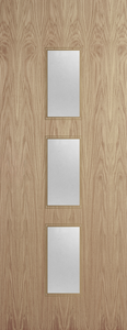 Oak Veneer - 23G - Glazed Door (FD30)