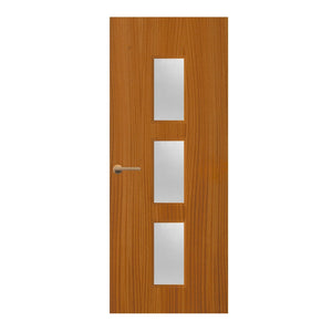 Sapele Veneer - 23G - Glazed Door (FD30)