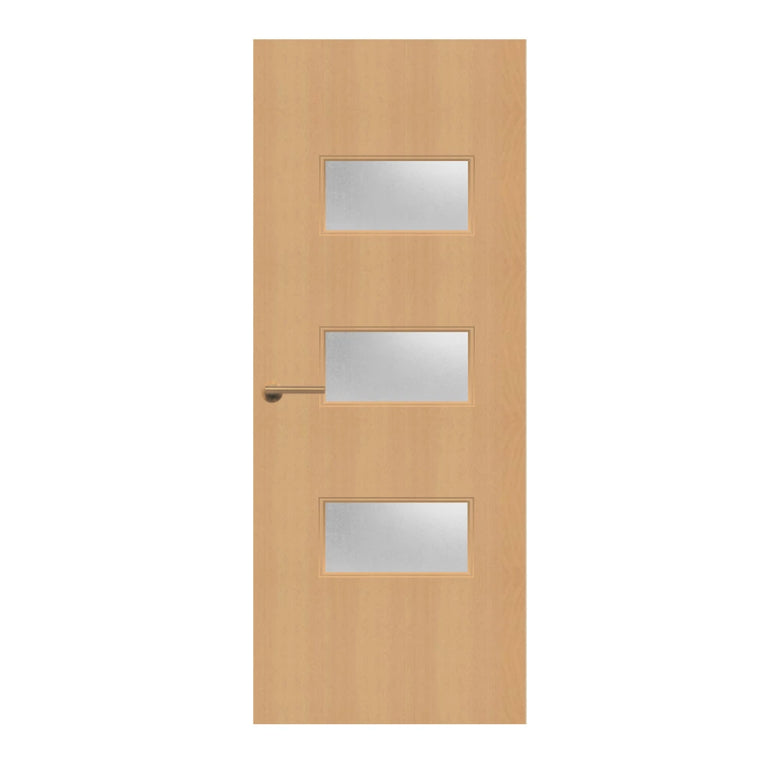 Beech Veneer - 24G - Glazed Door (FD30)
