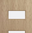 Oak Veneer - 24G - Glazed Door (FD30)