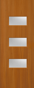 Sapele Veneer - 24G - Glazed Door (FD30)