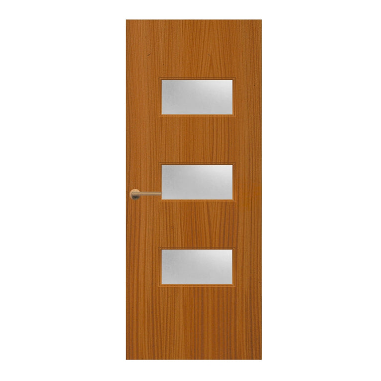 Sapele Veneer - 24G - Glazed Door (FD30)