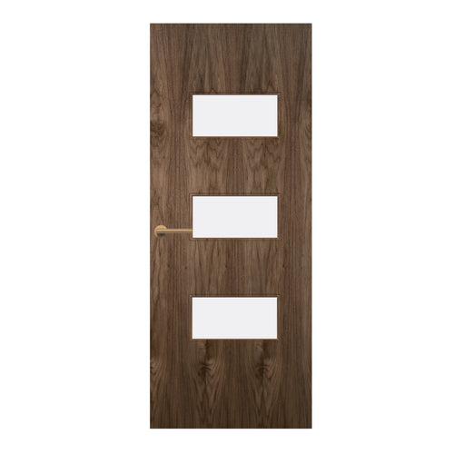 Walnut Veneer - 24G - Glazed Door (FD30)