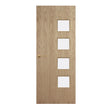 Oak Veneer - 26G - Glazed Door (FD30)