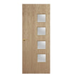 Oak Veneer - 26G - Glazed Door (FD30)