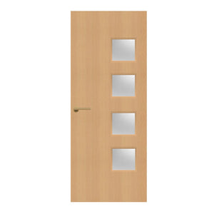Beech Veneer - 26G - Glazed Door (FD30)