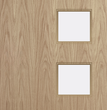 Oak Veneer - 26G - Glazed Door (FD30)