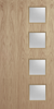 Oak Veneer - 26G - Glazed Door (FD30)