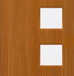 Sapele Veneer - 26G - Glazed Fire Door FD60