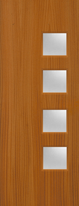 Sapele Veneer - 26G - Glazed Door (FD30)