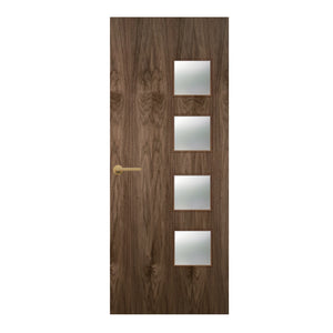 Walnut Veneer - 26G - Glazed Door (FD30)