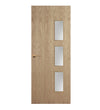 Oak Veneer - 28G - Glazed Door (FD30)