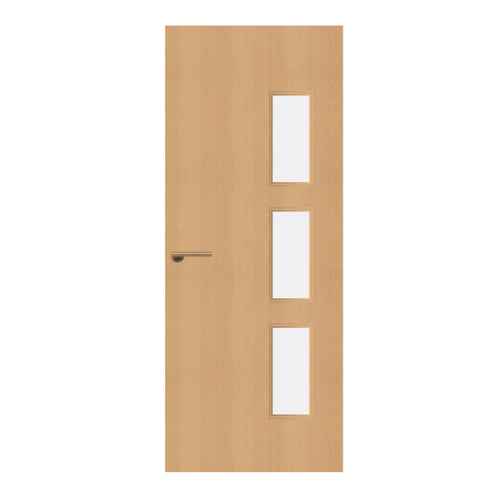 Beech Veneer - 28G - Glazed Door (FD30)