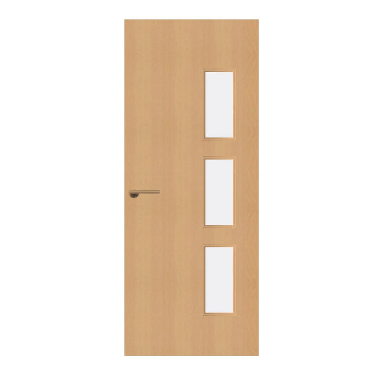Beech Veneer - 28G - Glazed Door (FD30)