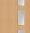 Beech Veneer - 28G - Glazed Door (FD30)