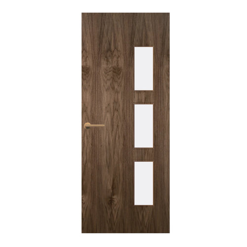 Walnut Veneer - 28G - Glazed Door (FD30)