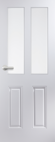 4 Panel Glazed Door FD30 Grained (T2-Panel)