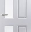 4 Panel Glazed Door FD30 Smooth (T&B-Panel)