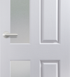 4 Panel Glazed Door FD30 Smooth (T&B-Panel)