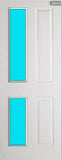 4 Panel Glazed Door FD30 (Smooth/Grained) (T&B-Panel)
